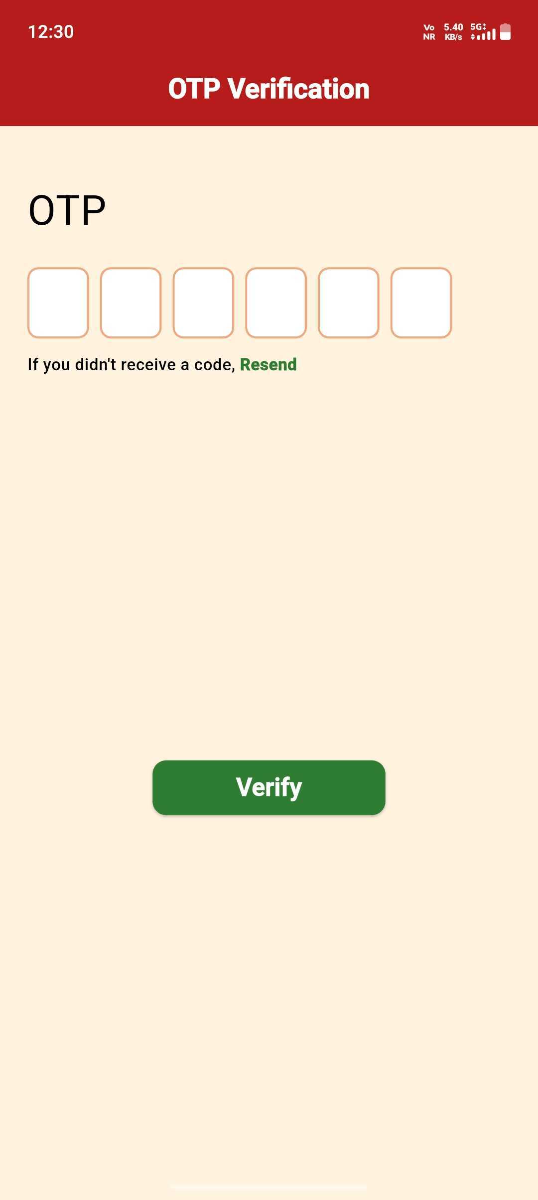 Company Registration — step 4: OTP Verification
